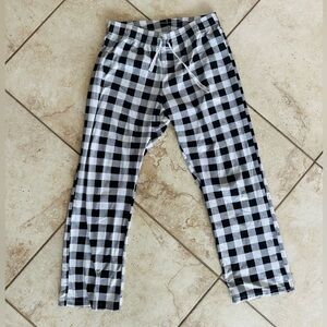 Calvin Klein Black & White Checkered Loungewear Sleepwear Pajama Pants Size M